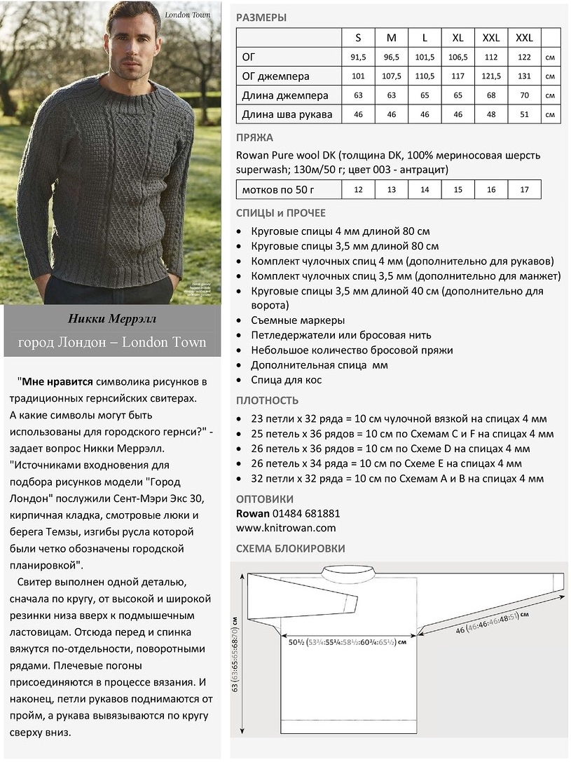 Пуловер спицами для мужчин схемы и описание