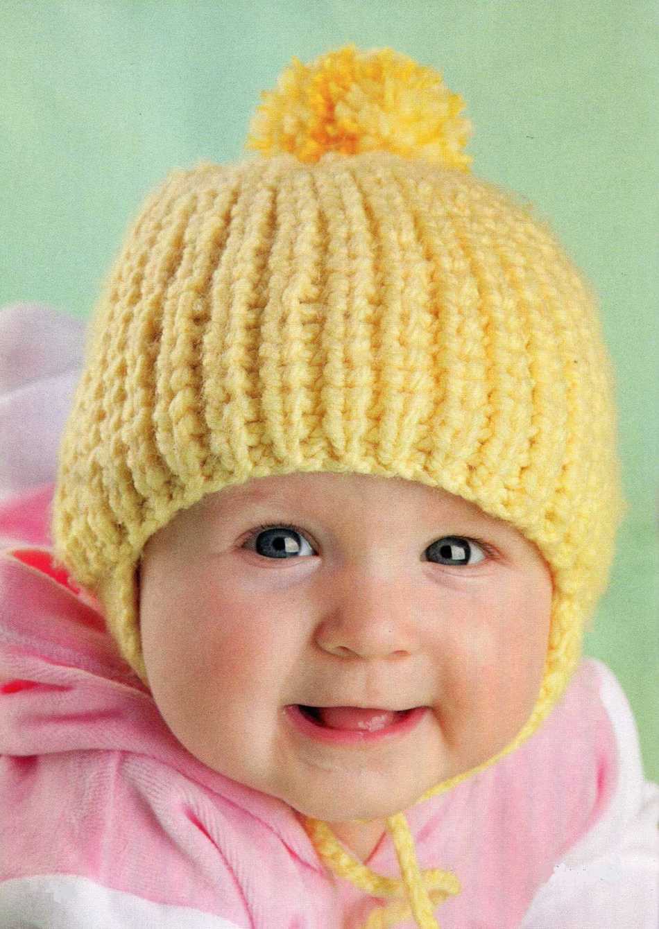 Вязаные шапки для малышей