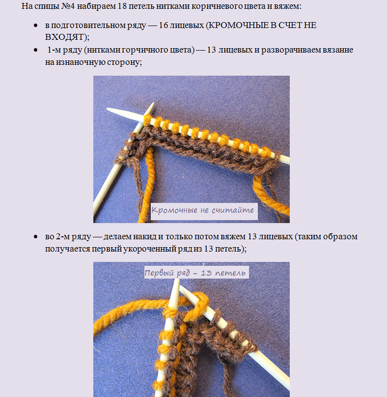 Вязание следков с рисунком на спицах на 2