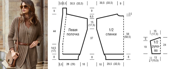 Кардиган спицами. Схемы и описание для женщин. Новинки, вязание для начинающих